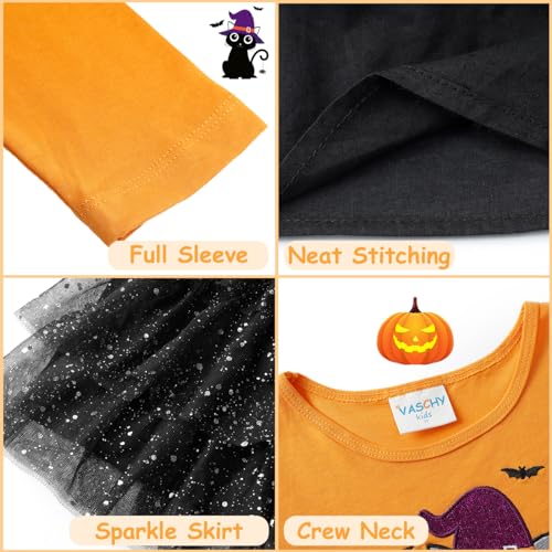 VASCHY Cute Girls Casual Autumn Spring Long-Sleeve Outfit, Toddler/Big Kid Girls Clothing Size 3-10T4