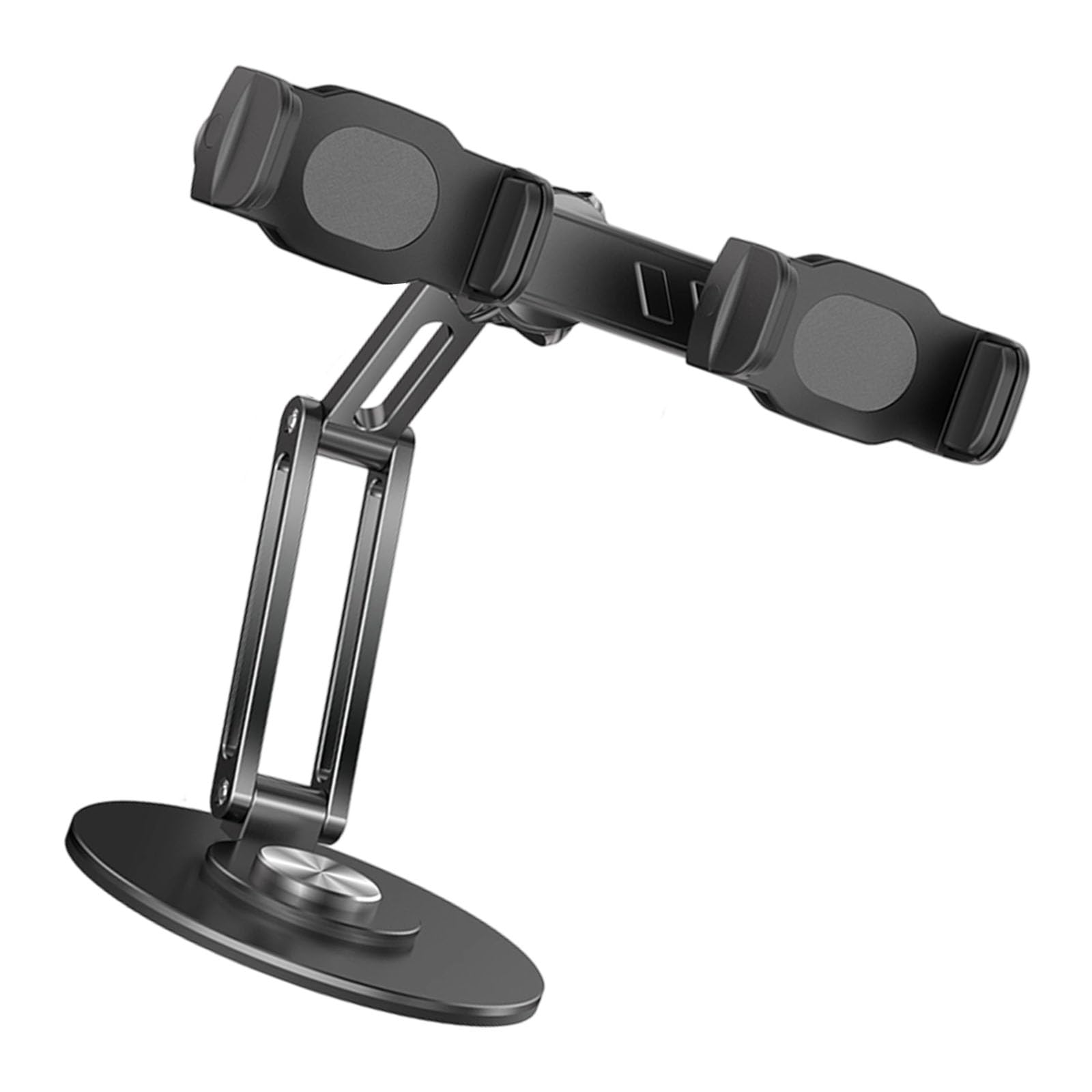 Supporto per telefono in alluminio Supporto da tavolo girevole Base regolabile in altezza Design per streaming Gaming Videochiamate Supporto per telefono regolabile per scrivania