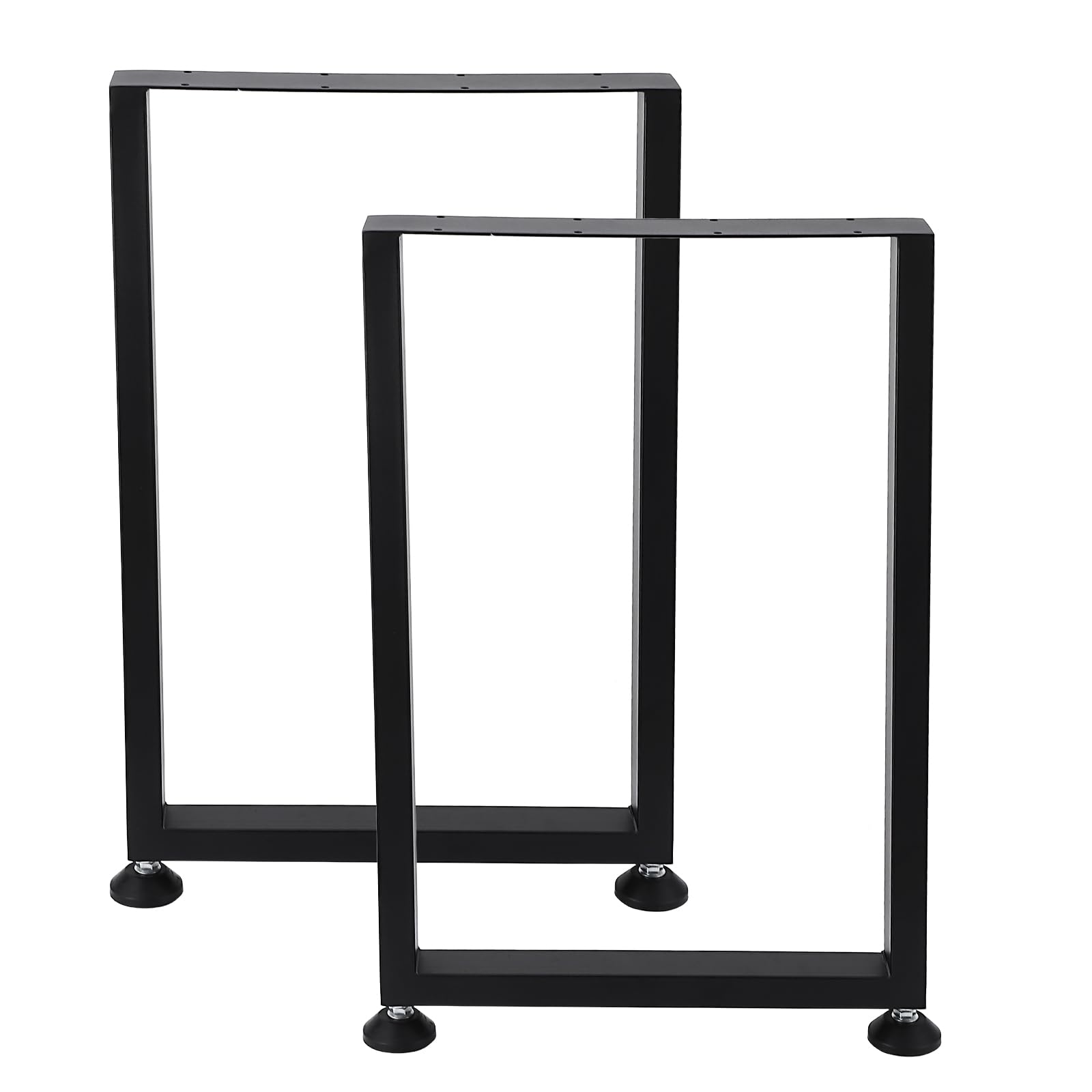 Aptliton Set of 2 Heavy Duty Adjustable Metal Table Legs for Furniture, Industrial Black Carbon Steel, Square Tube, Max 880lbs Load, Sturdy for Coffee, Dining & Office Desks, Easy Installation