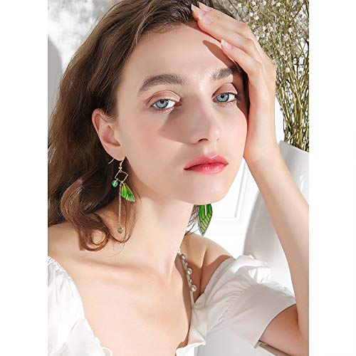 Unique Asymmetry Big Monarch Colorful Butterfly Wing Drop Dangle Earrings Crystal Dragonfly Wing Earrings Fashion Insect Jewelry For Women Girls Teens Gifts4