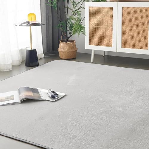 カーペット ラグマット 160×200CM 2畳 厚手15mm 低反発 防音 洗える 滑り止め付 床暖房 ホットカーペット対応 防ダニ 抗菌 撥水加工 ふわっと手触り フランネル じゅうたん グレー Bestome