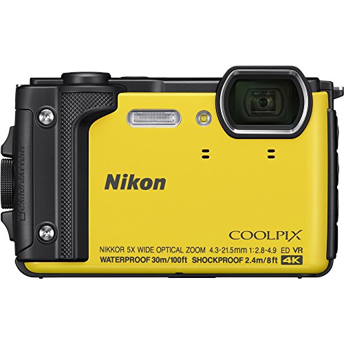 Nikon COOLPIX W300 16MP 4k Ultra HD Waterproof Digital Camera (Yellow) 26525B - (Renewed) Alaska 