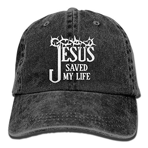 MANMESH HATT Jesus Saved My Life Unisex Adult Adjustable Gym Dad Cap