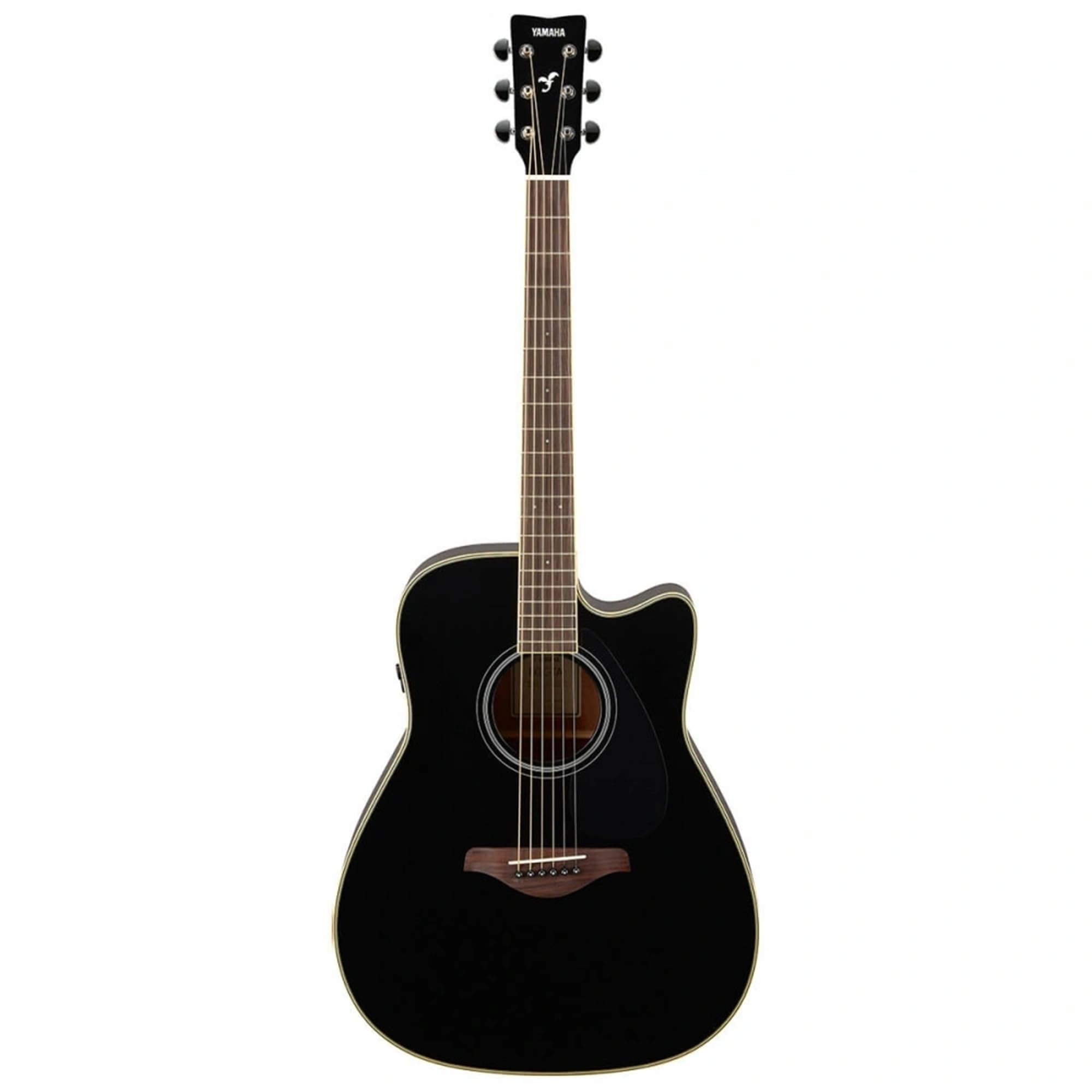 Yamaha TransAcoustic Cutway Models - Chitarra acustica a 6 corde, destra, nera (FGC-TA BL)