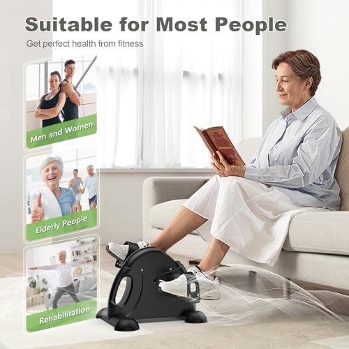 Feierdun PO-MINI BIKE-BLACK Exercise Bike, Under Desk Bike Pedal Exerciser thumb #5
