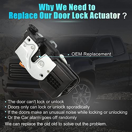 Image of X AUTOHAUX Power Door Lock Actuator Motor Rear Right Side for Cadillac CTS 2008-2014 931-399 20825340 20922247 22791036 Plastic Metal Black