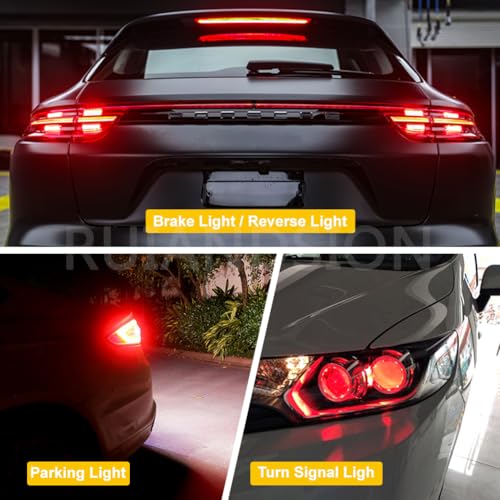 Ruiandsion 2pcs 1157 BAY15D DC 6V LED Rojo miniatura 3