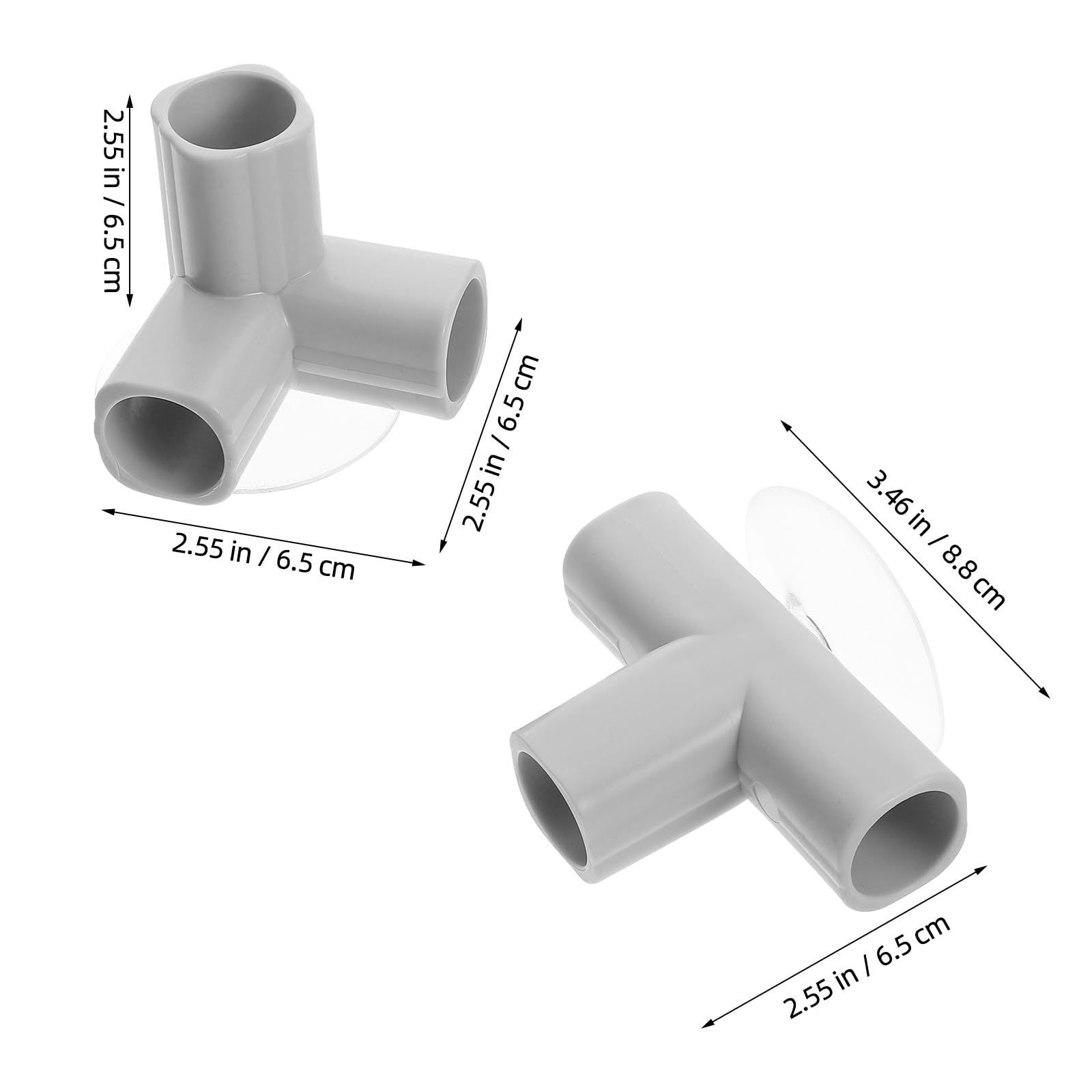 Accesorios para Parque Infantil 8 Piezas Conector Plástico en T y Triangular Ventosa, Juntas de Vallas de Juegos Infantiles, Repuestos para Cercado Interior Seguro y Flexible