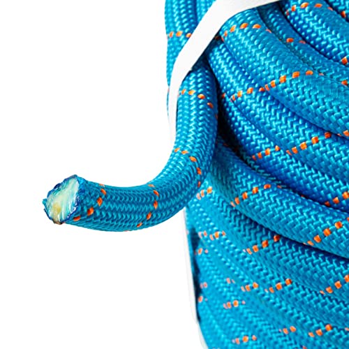 Zeluga Zl135Rb 0.55In. X 125Ft. Double Braid 8400 Lbs Breaking Strength No-Stretch Rope, Blue #TOP1