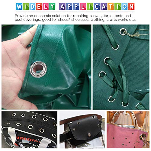 Glarks 124Pcs 1/2 Inch Gold Grommets Eyelets With Tool Sets, 120Pcs Grommets Eyelets With 4Pcs Installation Tools For Fabric, Canvas, Curtain, Clothing, Leather Repair And Decoration #TOP5