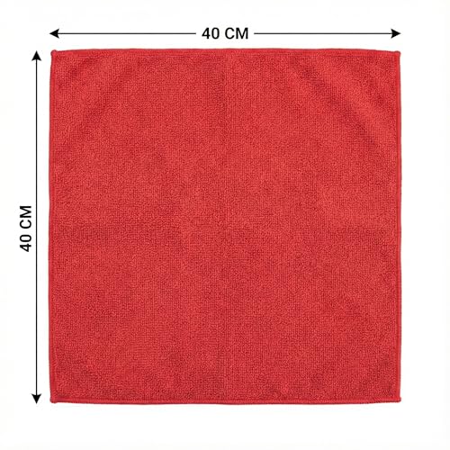 Image of Microfiber Cloth 4pcs 40x40cms 250 GSM Multi-Color | Thick Lint & Streak-Free Multipurpose Cloths Automotive Microfibre Towels for Car Bike Cleaning Polishing Washing & Detailing