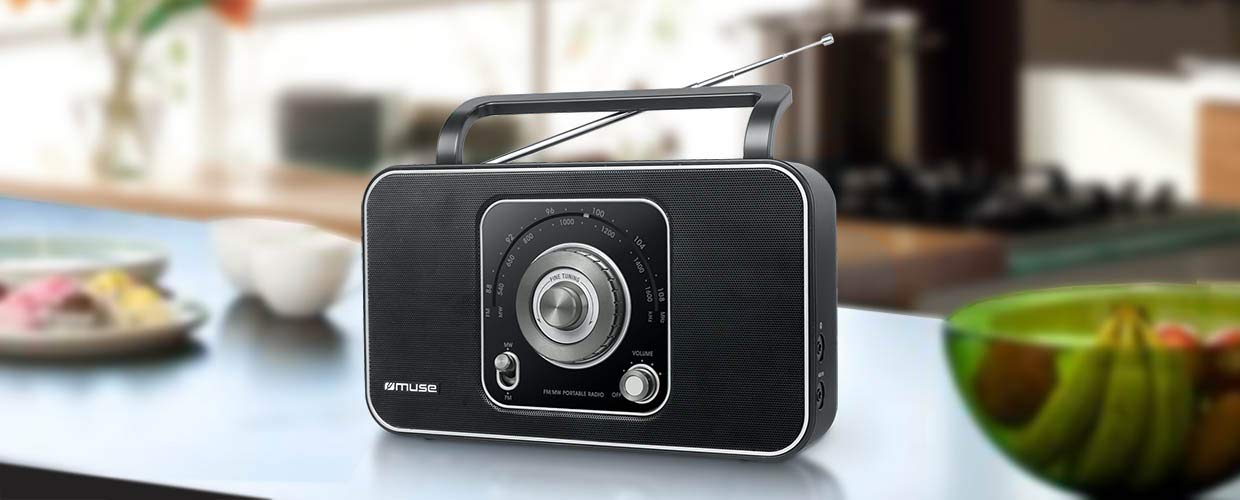 Radio portable - Tuner Analog FM/MW - Antenne FM téléscopique - Aliment MUSE - M069R