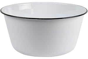 Treasure Gurus Vintage Style White Enamel Wash Basin