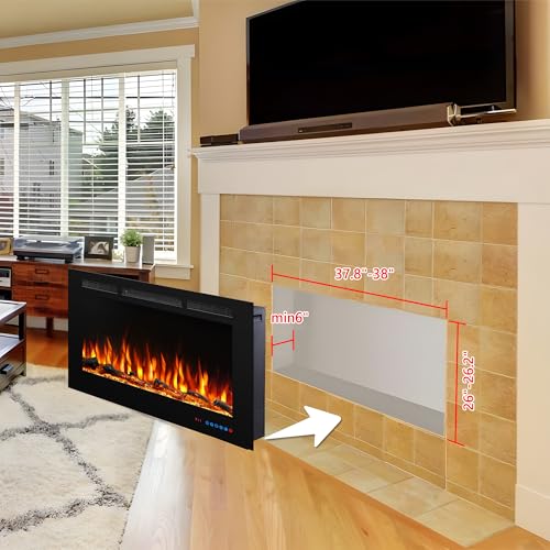 Valuxhome 40" Electric Fireplace, WiFi & App Control, Adjustable Color and Brightness, Realistic Logset & Crystal, Timer by Valuxhome - Used condition - Image 6