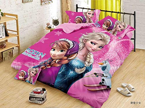 Manoj Handloom Designer Cartoon bedsheet for Double Bed,Frozen Print ...