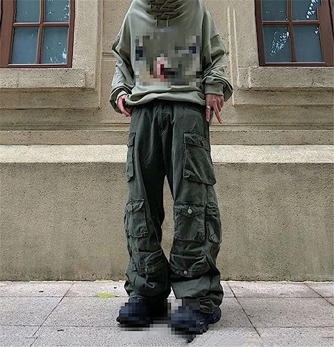 Niiyyjj Street Multi-Pocket Overalls Men's Cargo Pants Loose Casual Trousers Straight Pants Streetwear3