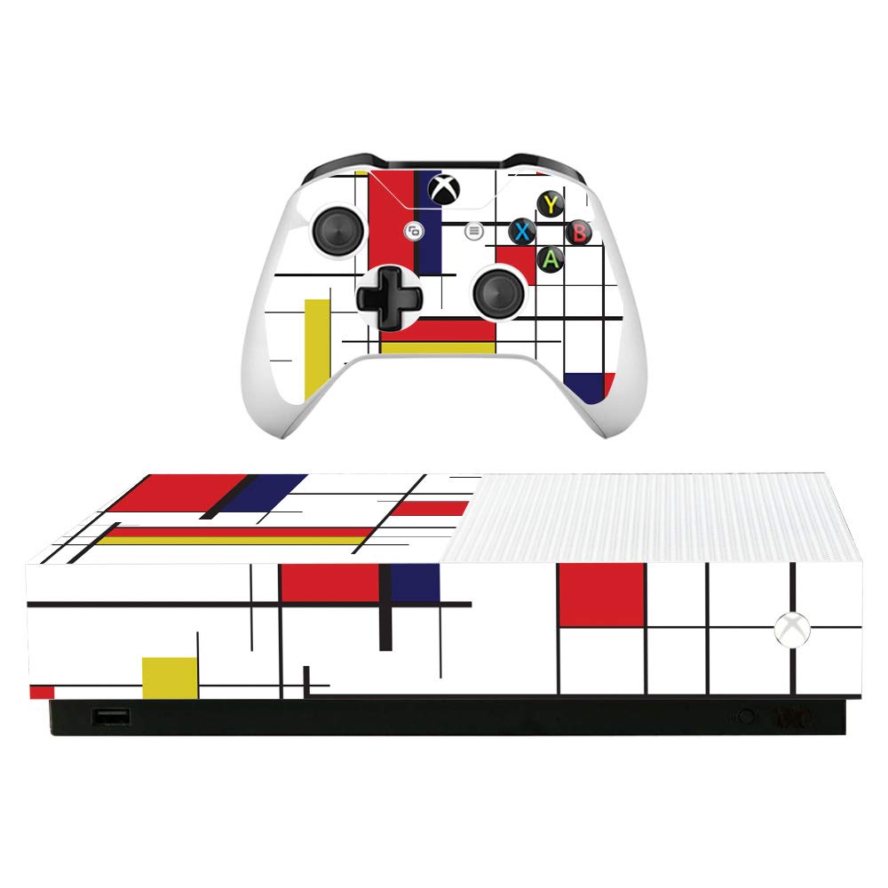 MightySkins Skin for Microsoft Xbox One S All-Digital Edition - Deco | Protective, Durable, and Unique Vinyl Decal wrap Cover | Easy to Apply, Remove, and Change Styles | Made in The USA