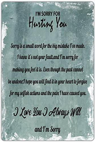 LINWQkk I'm Sorry Gifts for Her , I Love You I'm Sorry Gifts, Giant Sorry Forgiveness Wall Signs, �m�x���e�B �u���L�Ŕ� - �� �K�[���t�����h �o�� �e�F��