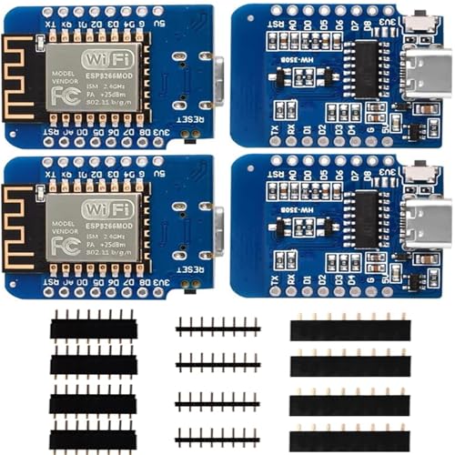 4 x 5v D1 ESP8266 Mini Board NodeMCU WiFi ESP8266-12F...