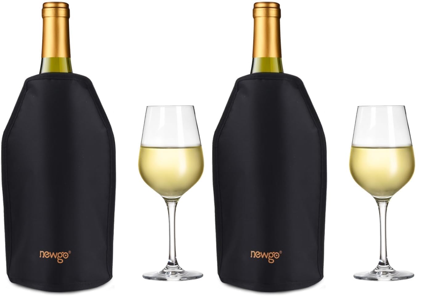 NEWGO Wine Cooler Sleeve, Standard Size Bottles, Black — Amazon image 9