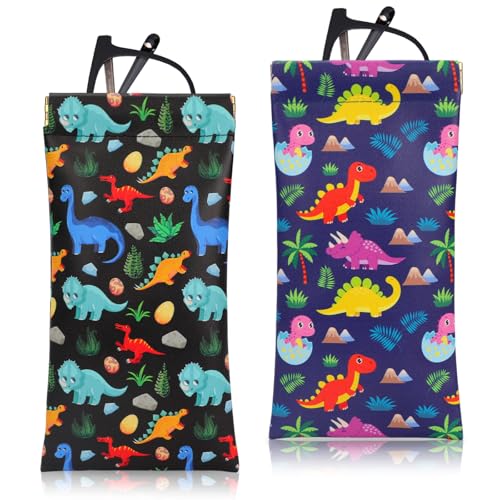 Étui à lunettes souple pour le sac à main des filles actives au motif donut et licorne gourmand
