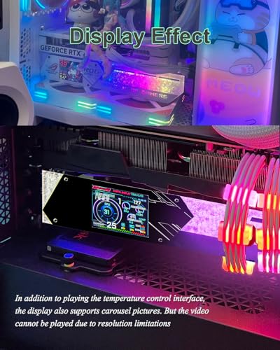 Soporte RGB para tarjeta gráfica con pantalla de 2.2 pulgadas miniatura 6