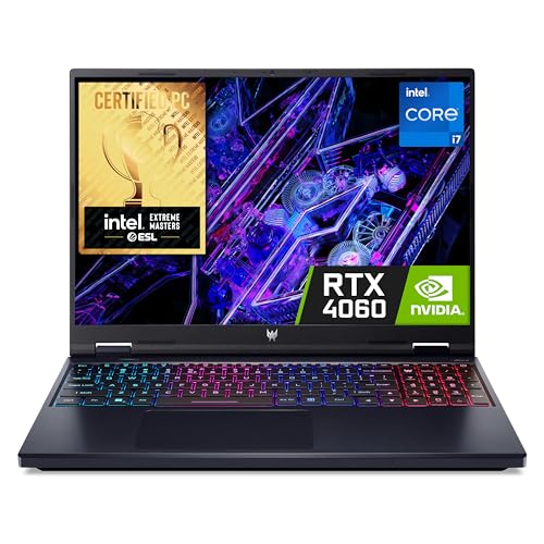 Acer Predator Helios Neo 16 PHN16-72 Gaming Laptop – Intel Core i7-14650HX, 16GB, 1TB SSD, NVIDIA GeForce RTX 4060 8G, 16″ WQXGA IPS 165Hz, Windows 11, Black