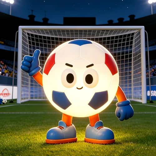 Lámpara de mesa fútbol para niños LED recargable USB-C