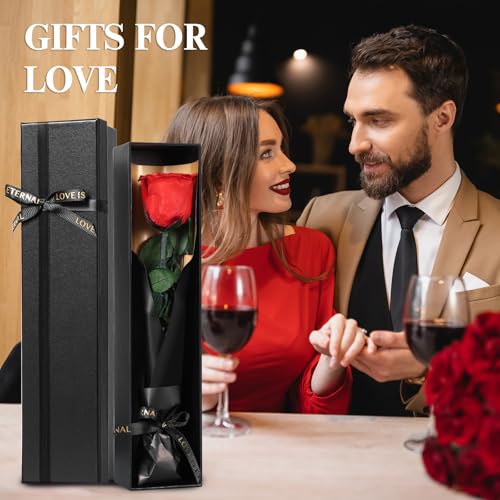 Roses Gifts for Women - Eternal Rose Preserved Flowers with Stem - Real Rose Fresh Flower Gifts for Her Girlfriend Wife Mum Women Flowers Gift Wife Present For Christmas Valentine's Day Mother's Day - Image 6