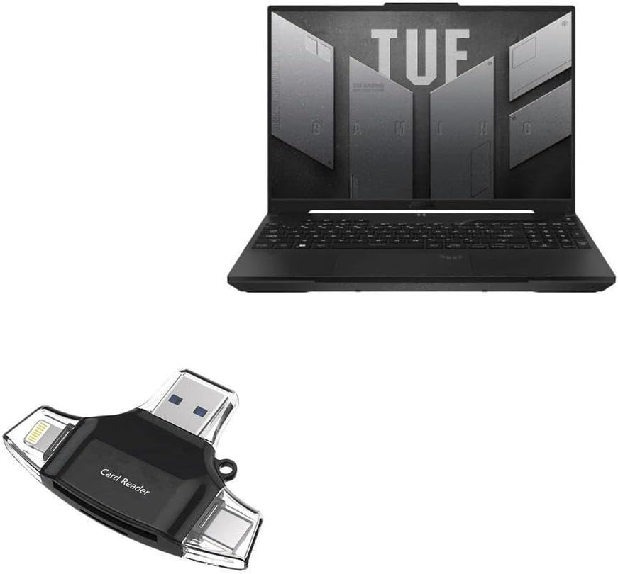 BoxWave Gadget inteligente compatible con ASUS TUF Gaming A16 Advantage Edition (2023) - AllReader Lector de tarjetas SD, lector de tarjetas microSD