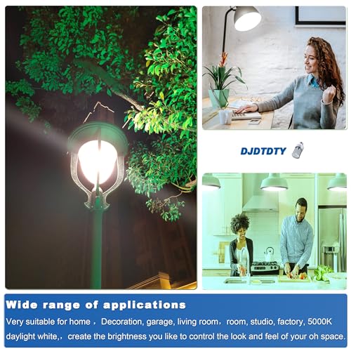 Djdtdty LED Light Bulb,300W/200W/100W/60W A23 Led Corn Light Bulb, E26 E27 Base Led Corn Lamp, 5000 Lumen 5000K Daylight 110V thumb #4