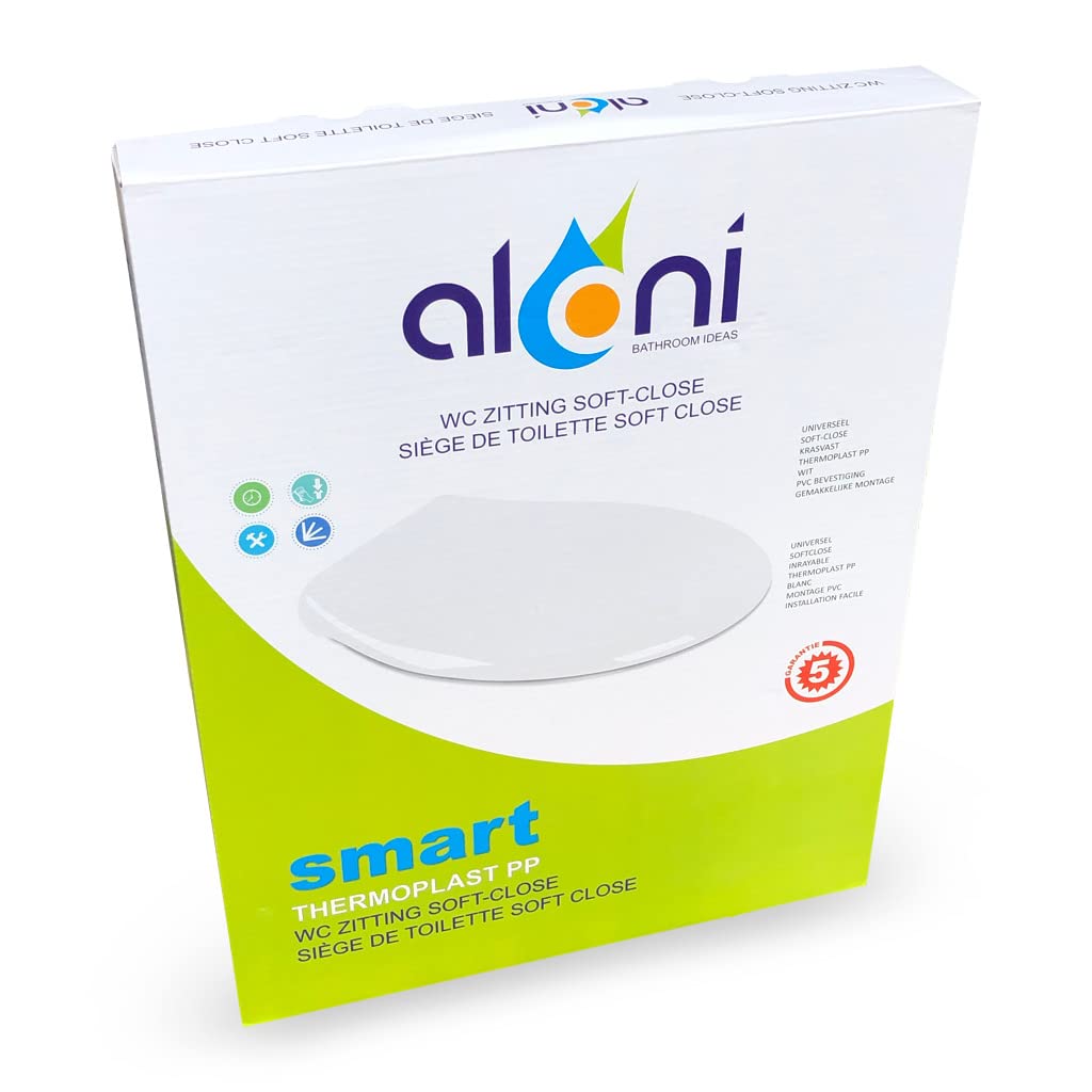 Belvit Inodoro colgante de pared, color blanco, sin borde | Tapa de inodoro con función de taharet y bidé con descenso suave, cisterna profunda, cerámica