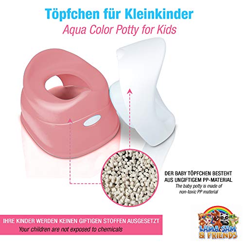 Lama Sam & Friends - 2-delige babypot - potje vanaf ca. 18 maanden tot ca. 3 jaar, anti-slip functie (1x potje roze) - Afbeelding 6