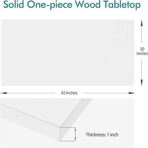 Miniatura 3 de Kaboon Mesa de 42 x 20 pulgadas, escritorio sólido de una pieza para escritorio de pie sentado, escritorios dobles, escritorio en L, bricolaje,