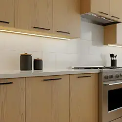 Papel De Parede Madeira Bege 3D Autocolante 10m x 45cm Lavável Ideal Para Cozinha, Quarto e Sala