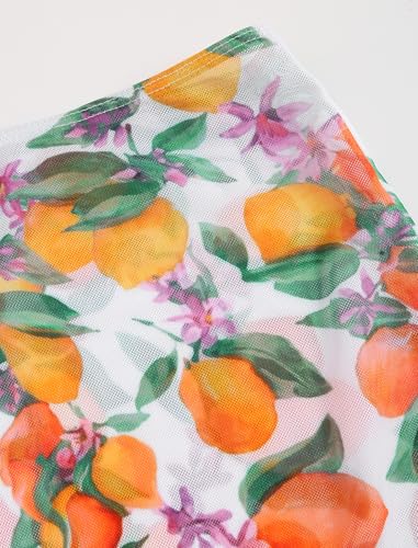 Image of ZAFUL Women's 3 Piece Floral Swimsuit Draped Neck Halter Bikini Tie Side Bathing Suit with Sheer Cover Up Skirt