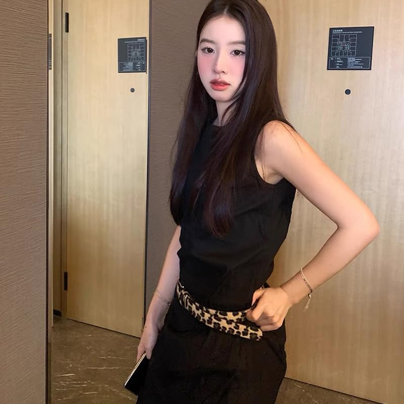 Leopard Belts for Women Girls Fashion Leather Belt for Women Ladies Waist Belts Wide Belt for Women Leather Wide Belts Womens Leopard Print Belt for Jeans Dress Belt Adjustable Belts - Image 4