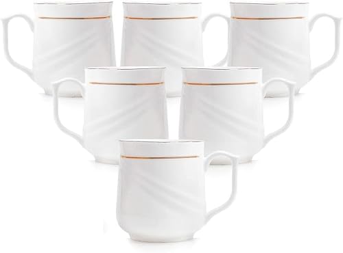 Clay Craft Ceramic 22K Gold Line Series Tea/Coffee Cup Set Special for Drink Tea