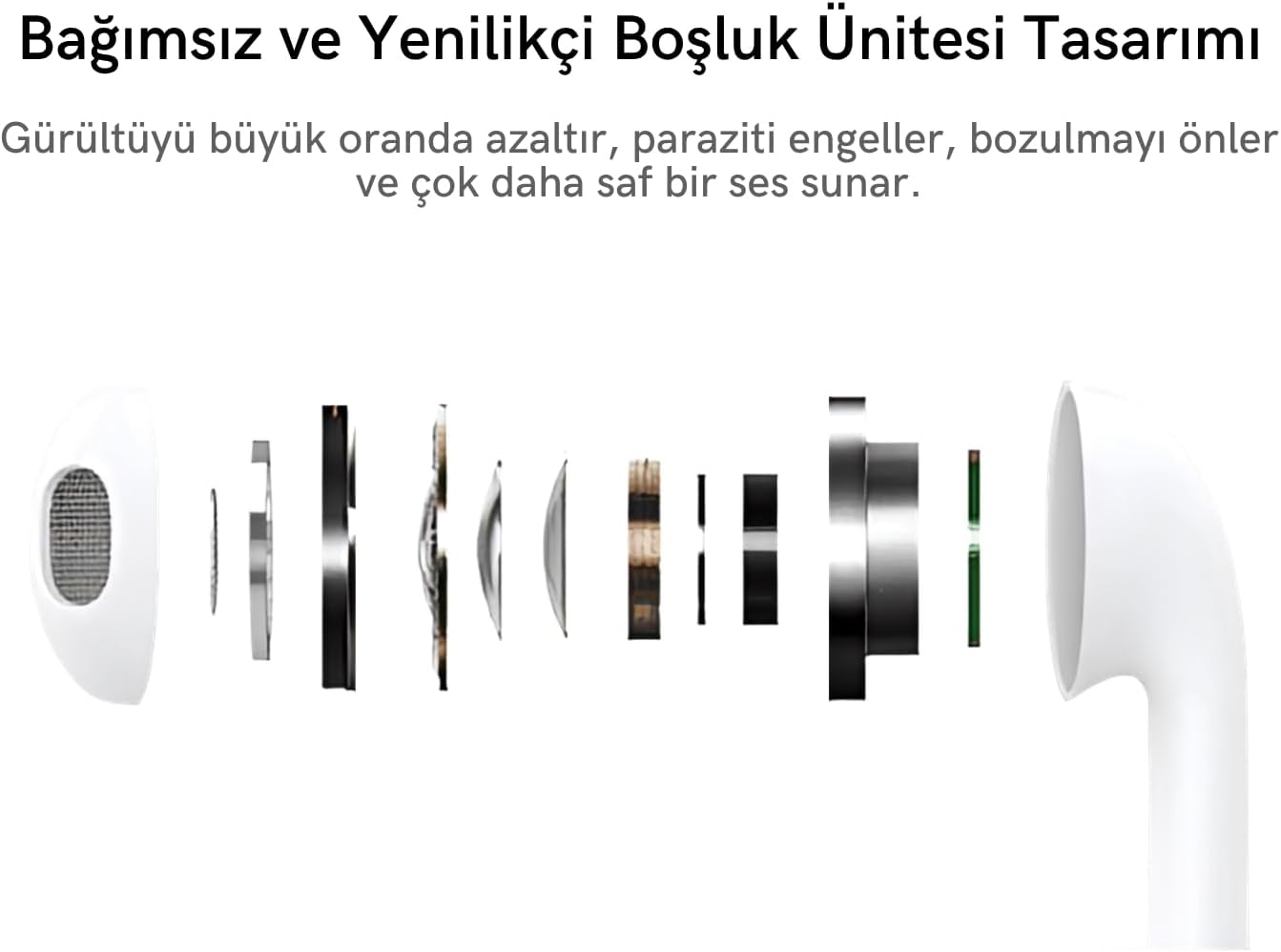Oppo MH135 3.5mm Jack Girişli Kablolu Kulakiçi Kulaklık Beyaz