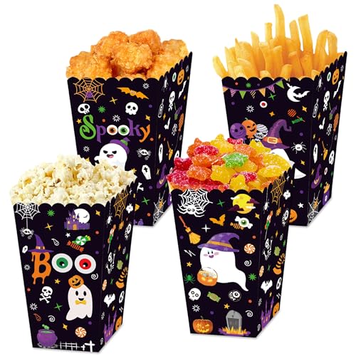 halloween palomitas fantasmas cajas dulces golosinas regalo bolsas espíritu chucherías para niños baby shower cumpleaños fiestas accesorios detalles