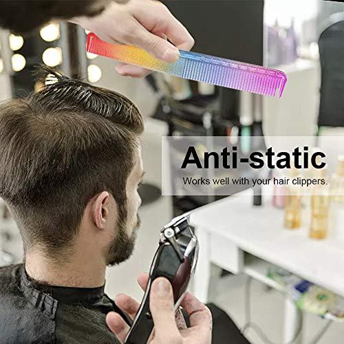 KKmoon Pente de corte de cabelo colorido Pente de modelagem para corte de cabelo Pente de penteado A