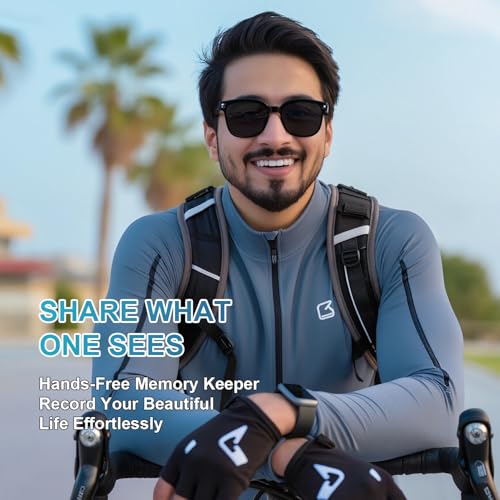 Image of Camera Glasses for Men Women, 8MP HD Video /Recording Glasses, AI Translation (139 Languages) & Voice Control IP65 Waterproof,16Gb Storage Smart Sunglasses for Recording(Blue light filter & Sunglasses)