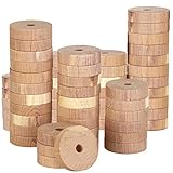 infactory Mottenschutz: Mottenringe aus Zedernholz im 60er-Set, passend für alle Kleiderbügel (Zedernholz-Mottenschutz-Set)