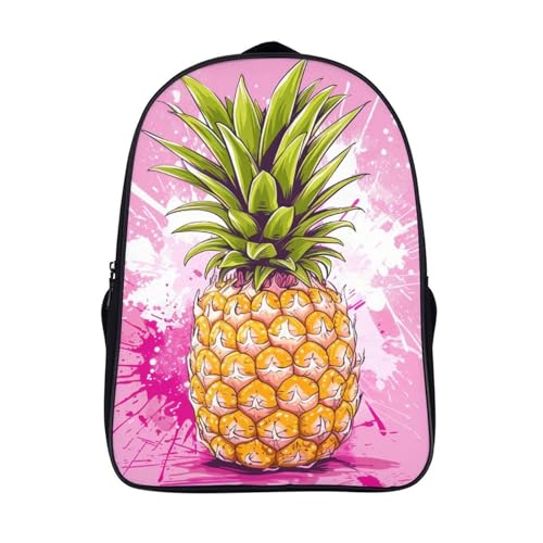 Mochila preescolar con correa para el pecho y relieve 3D de piña infantil