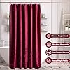 Amazon.com: TAMGHO Red Shower Curtain for Bathroom, Luxury Crushed ...
