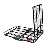 500lbs Strong Wheelchair Hitch Carrier Mobility Electric Scooter Loading Ramp