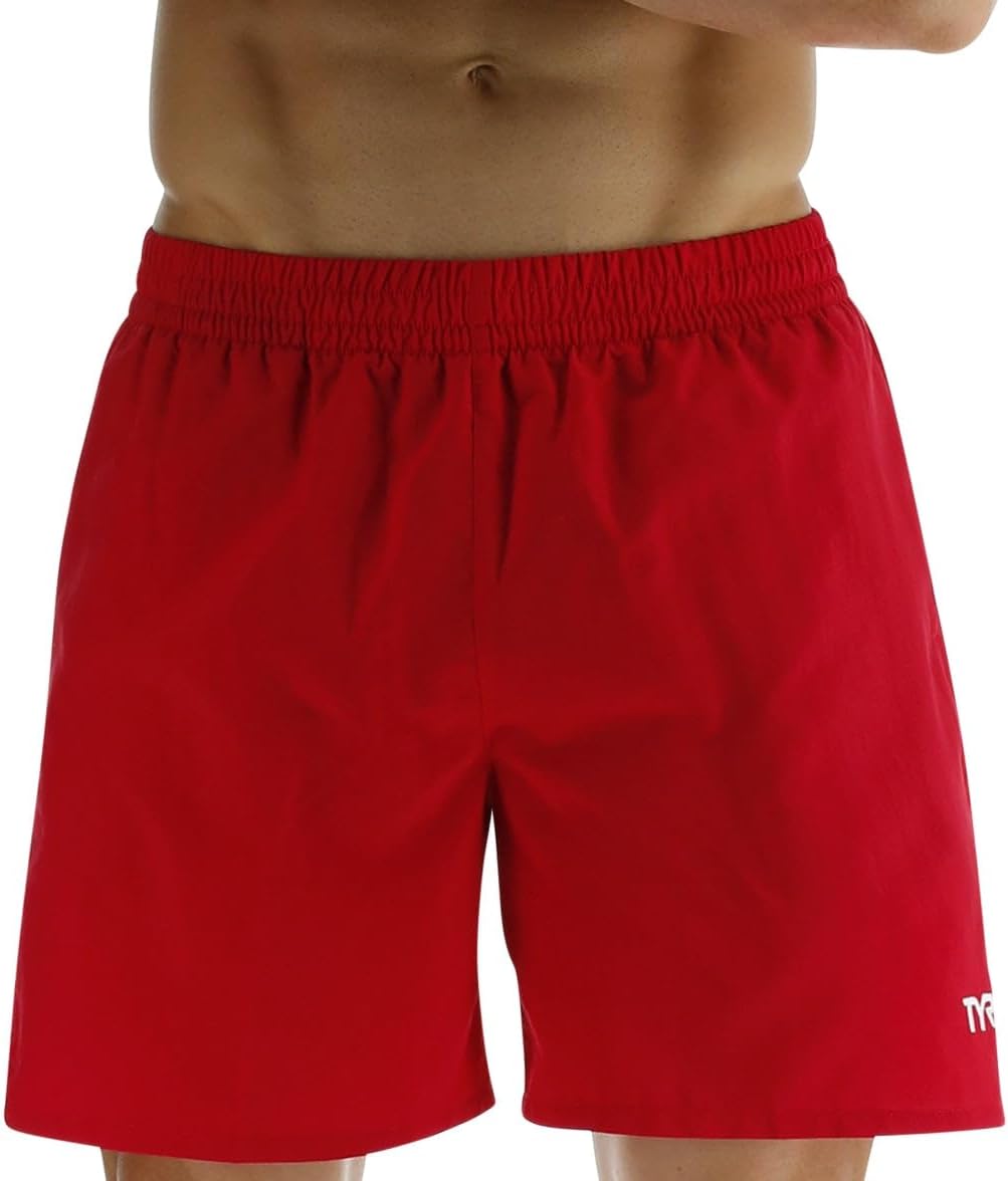 TYR Mens Deck-x Swim Trunk Shorts, 6" Inseam