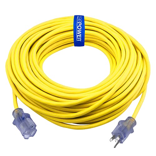Clear Power 100ft Outdoor Extension Cord with Power Indicator