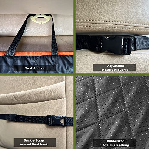 Image of Femuar Plastic, Cotton 2 Packs Car Front Seat Cover For Dogs, Waterproof Pet Car Seat Protector, Nonslip Scratch-Proof Dog Seat Cover For Cars, Trucks & Suvs, Black