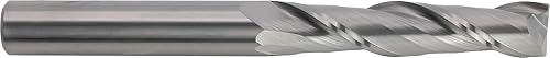1 fresas de extremo de carburo sólido, nariz cuadrada, acabado brillante (sin revestimiento), corte de 58 pulgadas, loC de 3 pulgadas, OAL de 6